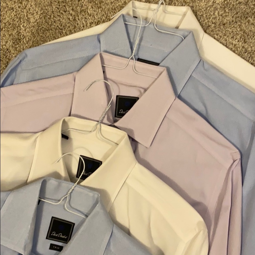 David Donahue TRIM FIT button-down